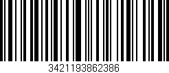 Código de barras (EAN, GTIN, SKU, ISBN): '3421193862386'