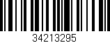 Código de barras (EAN, GTIN, SKU, ISBN): '34213295'