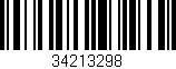 Código de barras (EAN, GTIN, SKU, ISBN): '34213298'