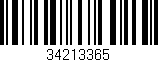 Código de barras (EAN, GTIN, SKU, ISBN): '34213365'