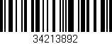 Código de barras (EAN, GTIN, SKU, ISBN): '34213892'