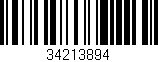 Código de barras (EAN, GTIN, SKU, ISBN): '34213894'