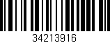 Código de barras (EAN, GTIN, SKU, ISBN): '34213916'
