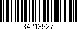 Código de barras (EAN, GTIN, SKU, ISBN): '34213927'