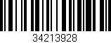 Código de barras (EAN, GTIN, SKU, ISBN): '34213928'