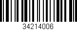 Código de barras (EAN, GTIN, SKU, ISBN): '34214006'