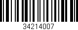 Código de barras (EAN, GTIN, SKU, ISBN): '34214007'