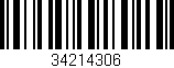 Código de barras (EAN, GTIN, SKU, ISBN): '34214306'