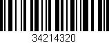 Código de barras (EAN, GTIN, SKU, ISBN): '34214320'