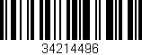 Código de barras (EAN, GTIN, SKU, ISBN): '34214496'