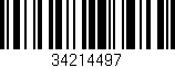 Código de barras (EAN, GTIN, SKU, ISBN): '34214497'