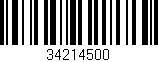 Código de barras (EAN, GTIN, SKU, ISBN): '34214500'