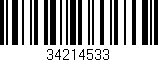 Código de barras (EAN, GTIN, SKU, ISBN): '34214533'