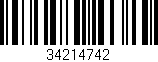 Código de barras (EAN, GTIN, SKU, ISBN): '34214742'