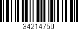 Código de barras (EAN, GTIN, SKU, ISBN): '34214750'