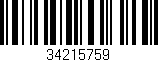Código de barras (EAN, GTIN, SKU, ISBN): '34215759'