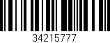 Código de barras (EAN, GTIN, SKU, ISBN): '34215777'