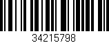 Código de barras (EAN, GTIN, SKU, ISBN): '34215798'