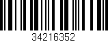 Código de barras (EAN, GTIN, SKU, ISBN): '34216352'
