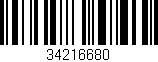 Código de barras (EAN, GTIN, SKU, ISBN): '34216680'
