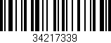 Código de barras (EAN, GTIN, SKU, ISBN): '34217339'