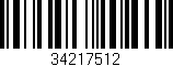 Código de barras (EAN, GTIN, SKU, ISBN): '34217512'