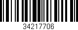 Código de barras (EAN, GTIN, SKU, ISBN): '34217706'