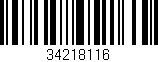 Código de barras (EAN, GTIN, SKU, ISBN): '34218116'