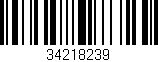 Código de barras (EAN, GTIN, SKU, ISBN): '34218239'