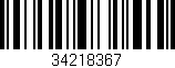 Código de barras (EAN, GTIN, SKU, ISBN): '34218367'