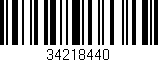 Código de barras (EAN, GTIN, SKU, ISBN): '34218440'