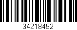 Código de barras (EAN, GTIN, SKU, ISBN): '34218492'