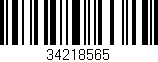 Código de barras (EAN, GTIN, SKU, ISBN): '34218565'