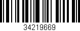 Código de barras (EAN, GTIN, SKU, ISBN): '34219669'