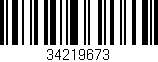 Código de barras (EAN, GTIN, SKU, ISBN): '34219673'
