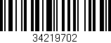 Código de barras (EAN, GTIN, SKU, ISBN): '34219702'