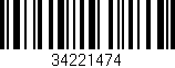 Código de barras (EAN, GTIN, SKU, ISBN): '34221474'