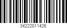 Código de barras (EAN, GTIN, SKU, ISBN): '34222011426'