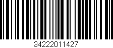 Código de barras (EAN, GTIN, SKU, ISBN): '34222011427'