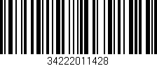 Código de barras (EAN, GTIN, SKU, ISBN): '34222011428'