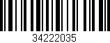 Código de barras (EAN, GTIN, SKU, ISBN): '34222035'