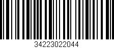 Código de barras (EAN, GTIN, SKU, ISBN): '34223022044'