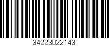 Código de barras (EAN, GTIN, SKU, ISBN): '34223022143'