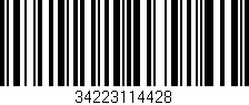 Código de barras (EAN, GTIN, SKU, ISBN): '34223114428'