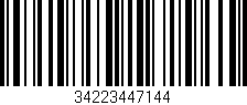 Código de barras (EAN, GTIN, SKU, ISBN): '34223447144'