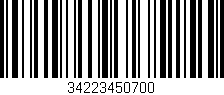 Código de barras (EAN, GTIN, SKU, ISBN): '34223450700'