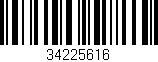 Código de barras (EAN, GTIN, SKU, ISBN): '34225616'