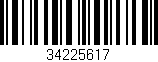 Código de barras (EAN, GTIN, SKU, ISBN): '34225617'