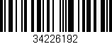 Código de barras (EAN, GTIN, SKU, ISBN): '34226192'