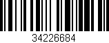 Código de barras (EAN, GTIN, SKU, ISBN): '34226684'